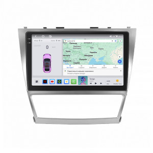 Штатная магнитола Lesko для Toyota Aurion I 2006-2012 экран 10" 4/64 QLED CarPlay 4G Wi-Fi GPS 360 Prime