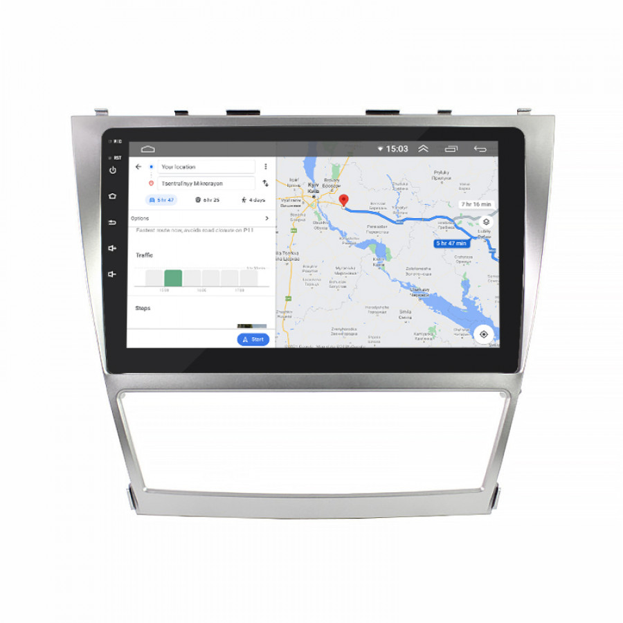 Штатная магнитола Lesko для Toyota Aurion I 2006-2012 экран 10" 4/32Gb 4G Wi-Fi GPS Top