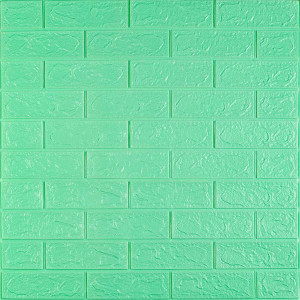 3D панель самоклеюча 700х770х3мм цегла М'ята (012-3) SW-00000233