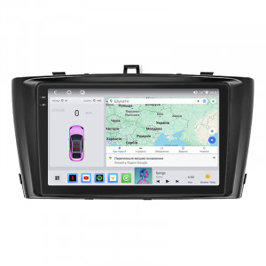 Штатная магнитола Lesko для Toyota Avensis III 2008-2011 экран 9" 4/64 QLED CarPlay 4G Wi-Fi GPS 360 Prime