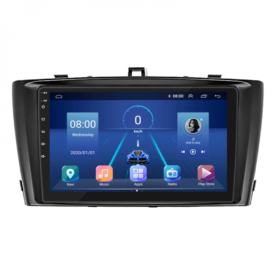 Штатная магнитола Lesko для Toyota Avensis III 2008-2011 экран 9" 2/32Gb 4G Wi-Fi GPS Top