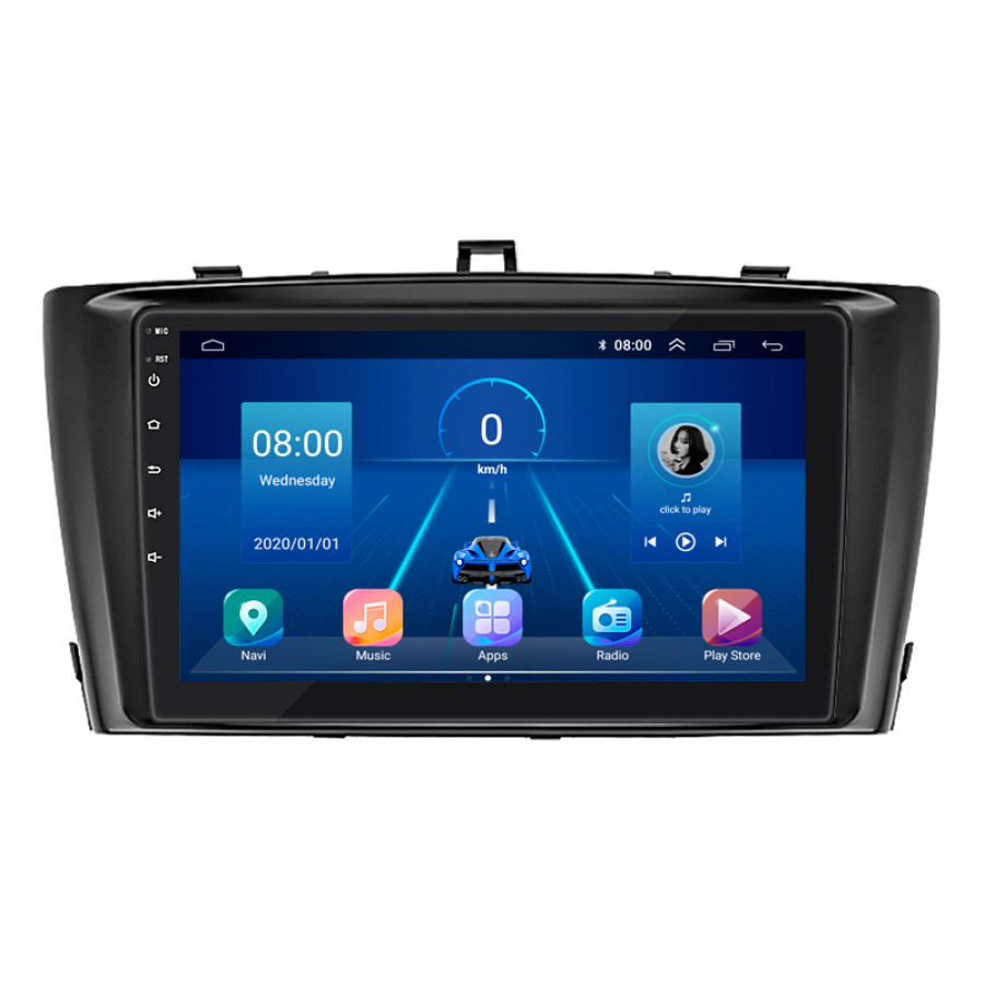 Штатная магнитола Lesko для Toyota Avensis III Рестайлинг 2011-2015 экран 9" 4/64Gb 4G Wi-Fi GPS Top