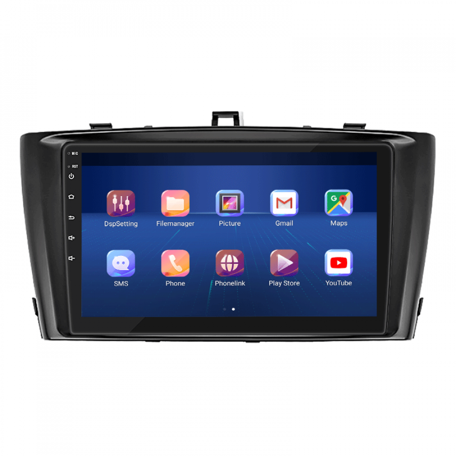 Штатная магнитола Lesko для Toyota Avensis III Рестайлинг 2011-2015 экран 9" 6/128Gb 4G Wi-Fi GPS Top