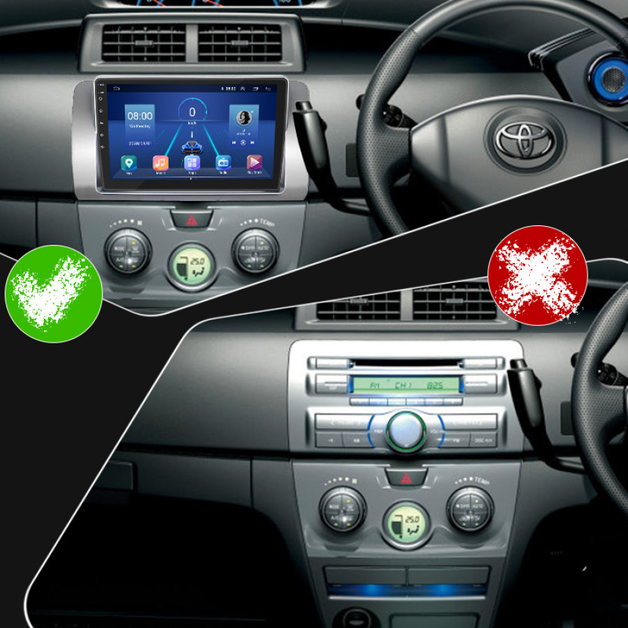 Штатная магнитола Lesko для Toyota bB II 2005-2008 экран 9" 2/32Gb 4G Wi-Fi GPS Top