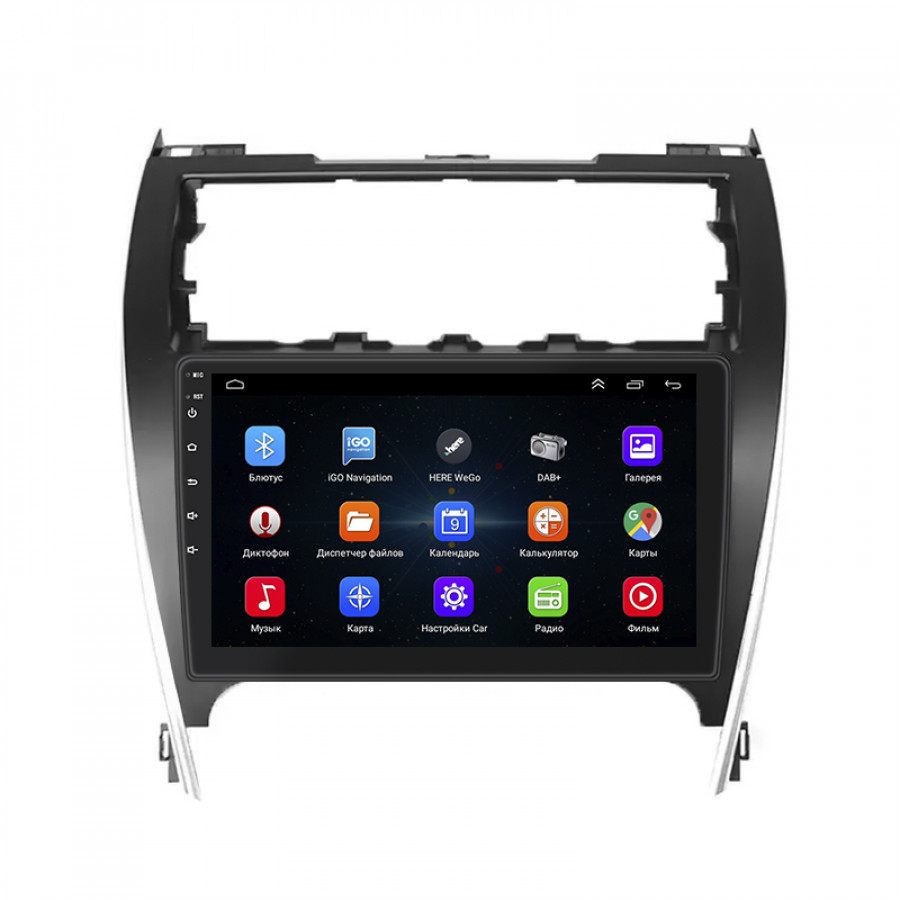 Штатная магнитола Lesko для Toyota Camry (USA) VII (XV50) 2011-2015 экран 10" 1/16Gb Wi-Fi GPS Base