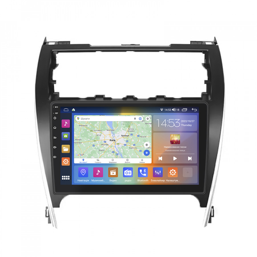 Штатная магнитола Lesko для Toyota Camry (USA) VII (XV50) 2011-2015 экран 10" 2/32Gb CarPlay 4G Wi-Fi GPS Prime