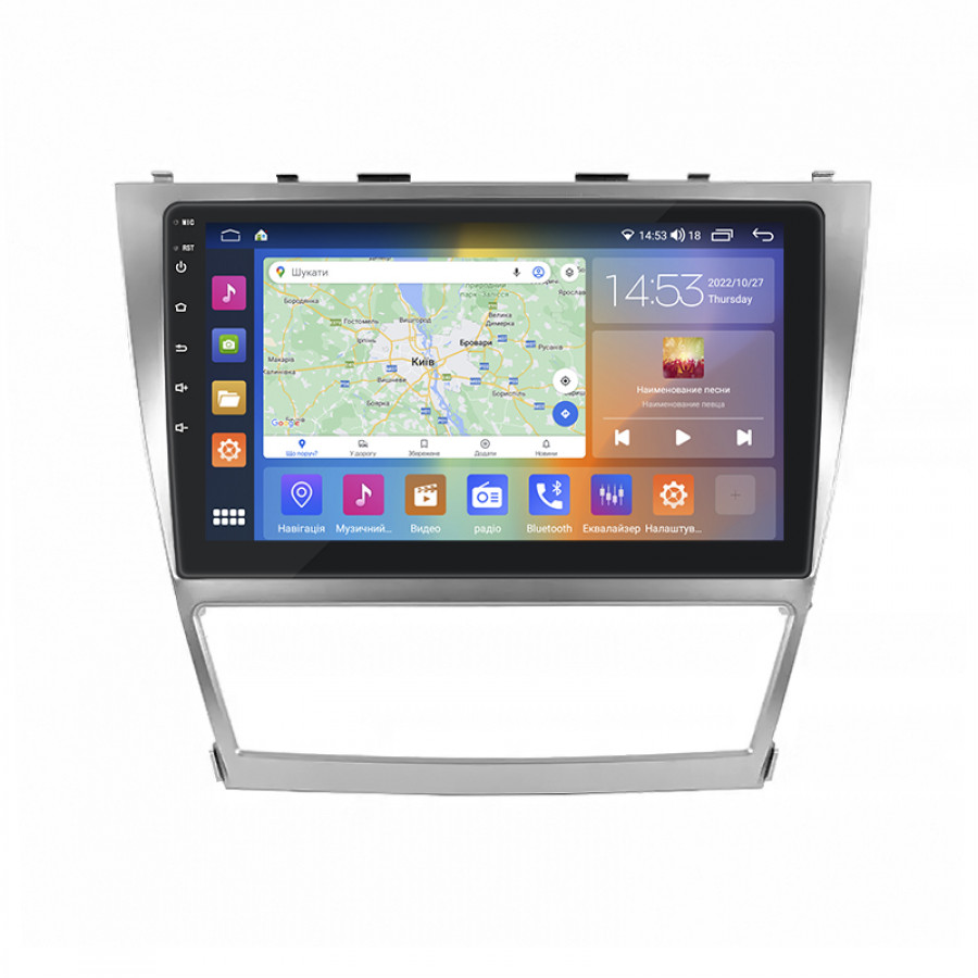 Штатная магнитола Lesko для Toyota Camry VI (XV40) Рестайлинг 2009-2011 экран 10" 4/64Gb CarPlay 4G Wi-Fi GPS Prime