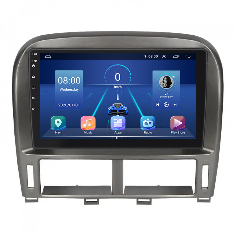 Штатная магнитола Lesko для Toyota Celsior III (F30) ver 2 2000-2003 экран 9" 4/64Gb 4G Wi-Fi GPS Top