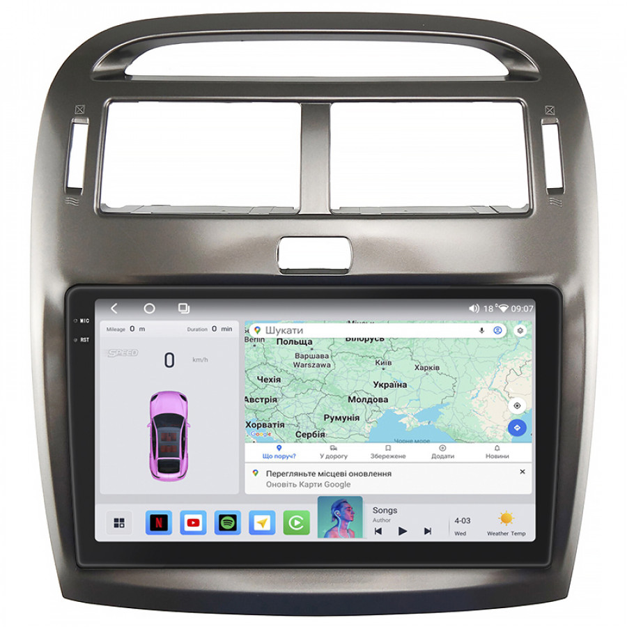Штатная магнитола Lesko для Toyota Celsior III (F30) Рестайлинг 2003-2006 экран 9" 4/64 QLED CarPlay 4G Wi-Fi GPS 360 Prime