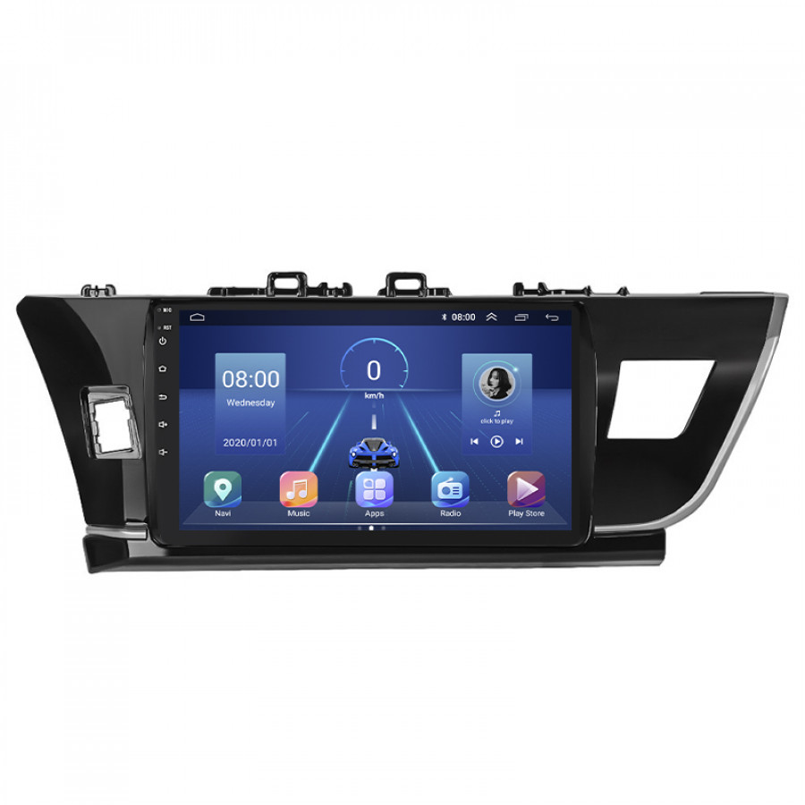 Штатная магнитола Lesko для Toyota Corolla XI (E160, E170) 2012-2016 экран 10" 4/32Gb 4G Wi-Fi GPS Top