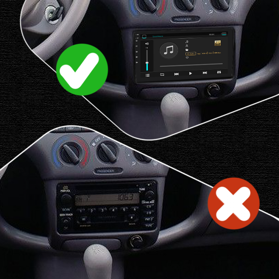 Штатная магнитола Lesko для Toyota Echo  1999-2005 экран 9" 2/32Gb 4G Wi-Fi GPS Top