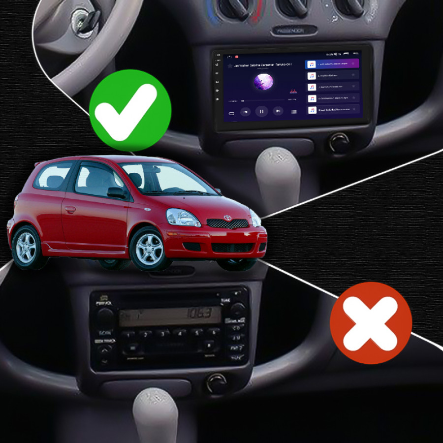 Штатная магнитола Lesko для Toyota Estima III 2006-2008 экран 9" 2/32Gb CarPlay 4G Wi-Fi GPS Prime
