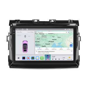 Штатная магнитола Lesko для Toyota Estima III Рестайлинг 2 2012-2016 экран 9" 4/64 QLED CarPlay 4G Wi-Fi GPS 360 Prime