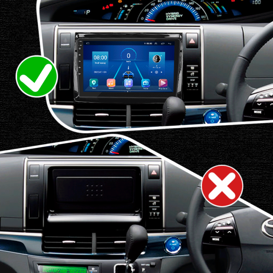 Штатная магнитола Lesko для Toyota Estima III Рестайлинг 2 2012-2016 экран 9" 2/32Gb 4G Wi-Fi GPS Top
