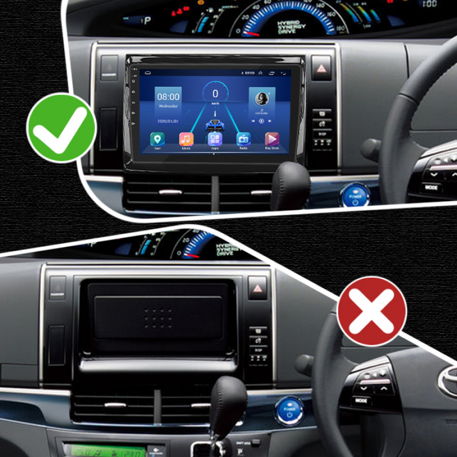 Штатная магнитола Lesko для Toyota Estima III Рестайлинг 2 2012-2016 экран 9" 4/64Gb 4G Wi-Fi GPS Top