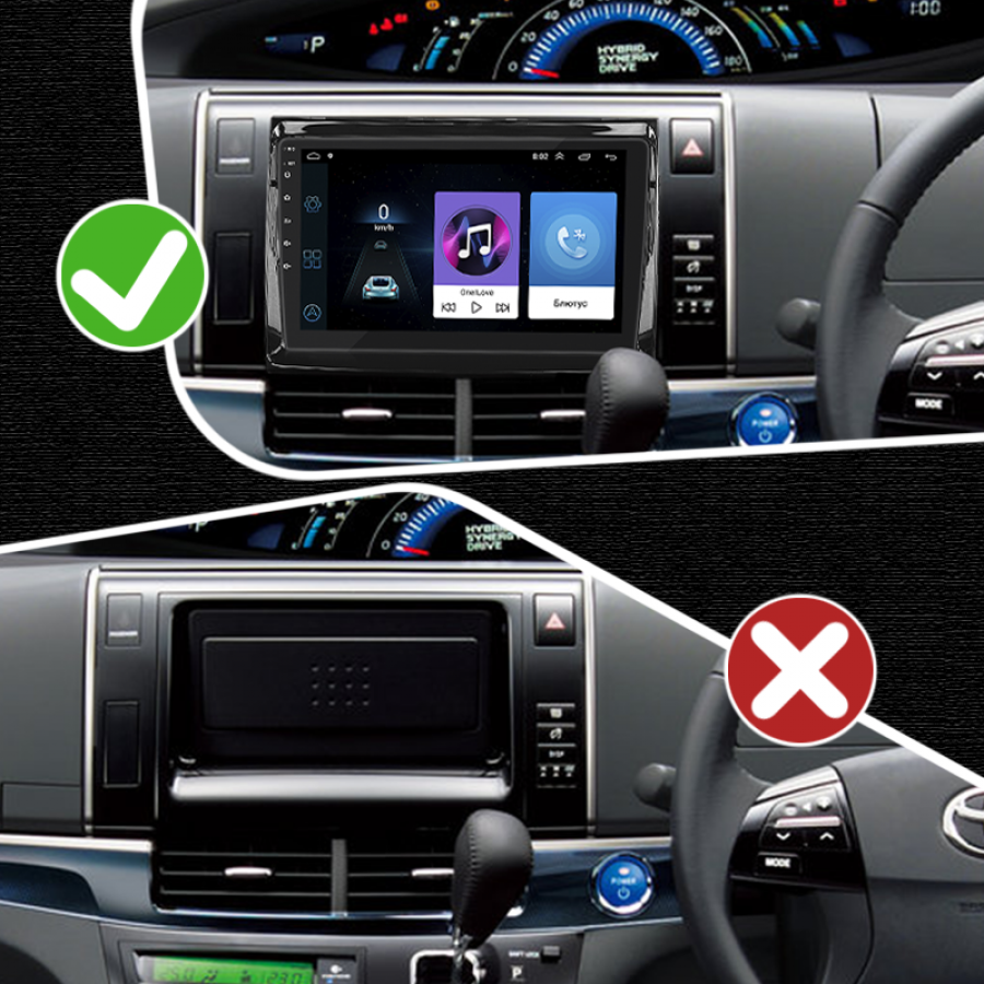 Штатная магнитола Lesko для Toyota Estima III Рестайлинг 2008-2012 экран 9" 2/32Gb Wi-Fi GPS Base