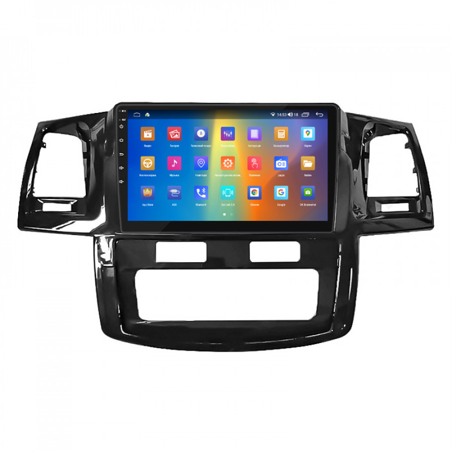 Штатная магнитола Lesko для Toyota Fortuner I 2005-2015 экран 9" 2/32Gb CarPlay 4G Wi-Fi GPS Prime