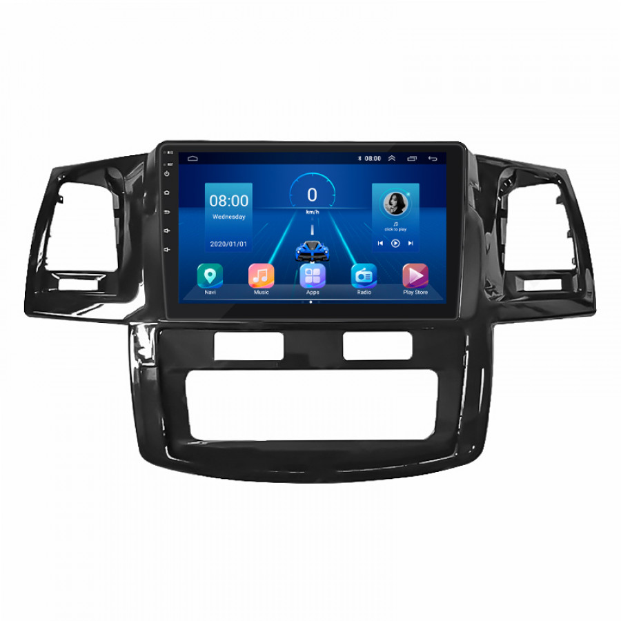Штатная магнитола Lesko для Toyota Fortuner I 2005-2015 экран 9" 4/64Gb 4G Wi-Fi GPS Top