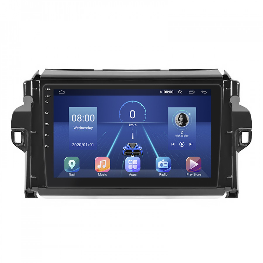 Штатная магнитола Lesko для Toyota Fortuner II 2015-2020 экран 9" 2/32Gb 4G Wi-Fi GPS Top