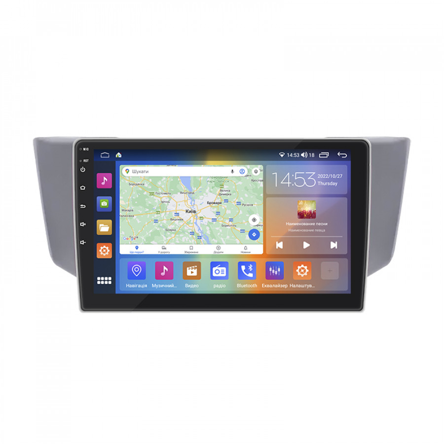 Штатная магнитола Lesko для Toyota Harrier II (XU30) 2003-2013 экран 9" 4/64Gb CarPlay 4G Wi-Fi GPS Prime