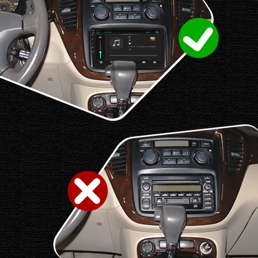 Штатная магнитола Lesko для Toyota Highlander I (U20) 2001-2003 экран 9" 4/64Gb 4G Wi-Fi GPS Top