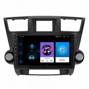 Штатная магнитола Lesko для Toyota Highlander II (U40) Рестайлинг 2010-2013 экран 10" 1/16Gb Wi-Fi GPS Base