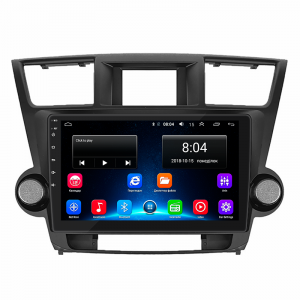 Штатная магнитола Lesko для Toyota Highlander II (U40) Рестайлинг 2010-2013 экран 10" 2/32Gb 4G Wi-Fi GPS Top