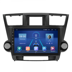 Штатная магнитола Lesko для Toyota Highlander II (U40) Рестайлинг 2010-2013 экран 10" 4/64Gb 4G Wi-Fi GPS Top