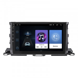 Штатная магнитола Lesko для Toyota Highlander III (U50) Рестайлинг 2016-2019 экран 10" 1/16Gb Wi-Fi GPS Base