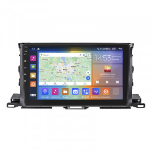 Штатная магнитола Lesko для Toyota Highlander III (U50) Рестайлинг 2016-2019 экран 10" 2/32Gb CarPlay 4G Wi-Fi GPS Prime
