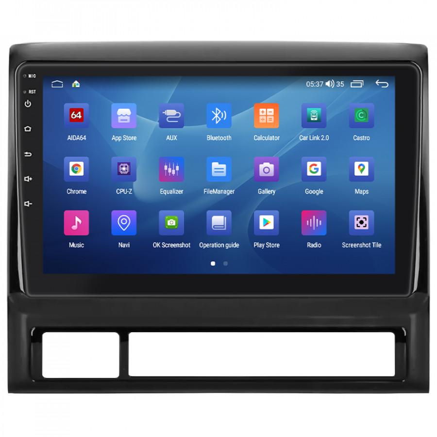 Штатная магнитола Lesko для Toyota Hilux VII 2004-2011 экран 9" 2/32Gb CarPlay 4G Wi-Fi GPS Prime