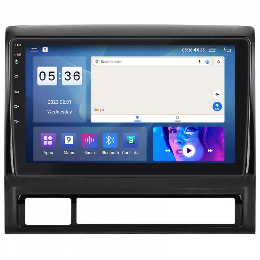 Штатная магнитола Lesko для Toyota Hilux VII 2004-2011 экран 9" 4/64Gb CarPlay 4G Wi-Fi GPS Prime