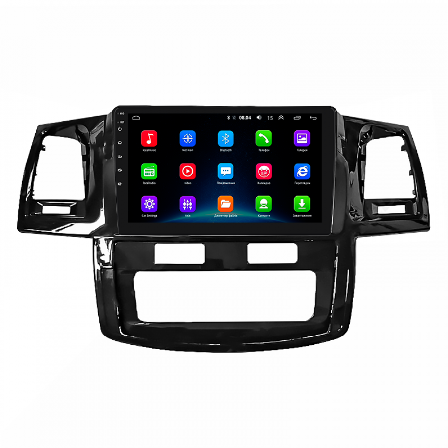 Штатная магнитола Lesko для Toyota Hilux VII Рестайлинг 2011-2015 экран 9" 4/64Gb 4G Wi-Fi GPS Top