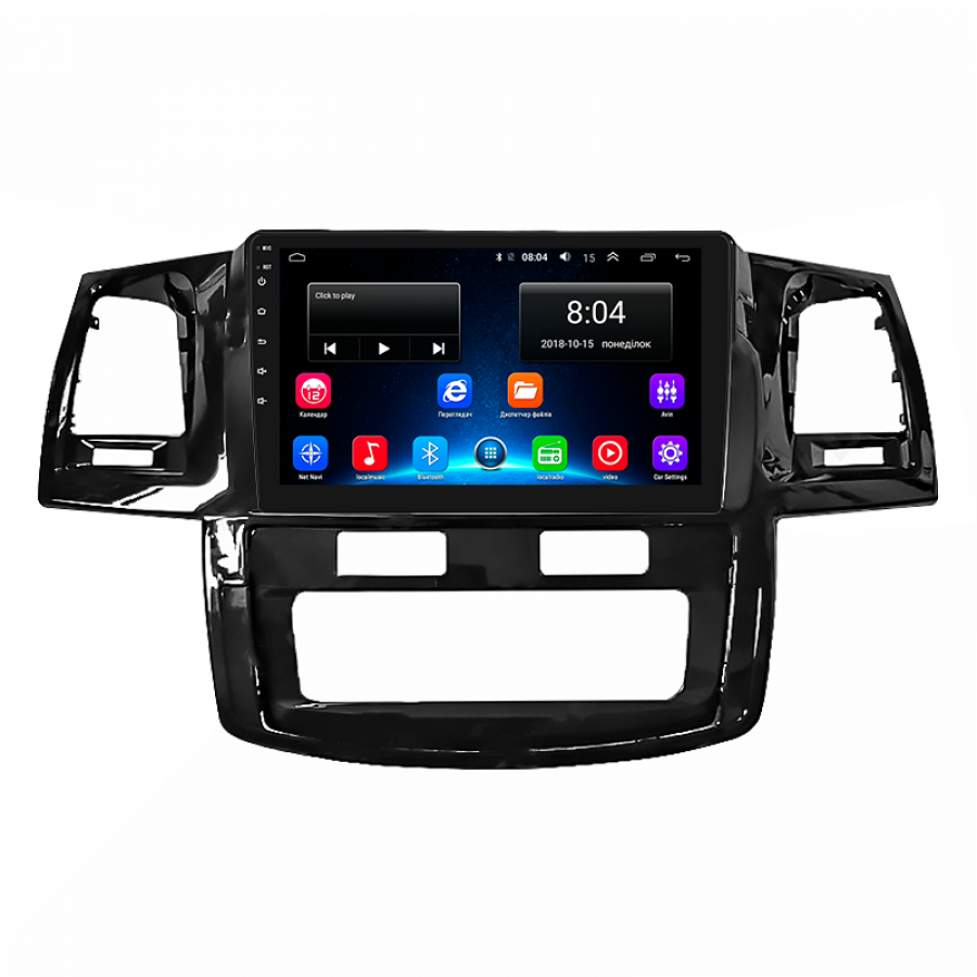 Штатная магнитола Lesko для Toyota Hilux VII Рестайлинг 2011-2015 экран 9" 4/64Gb 4G Wi-Fi GPS Top