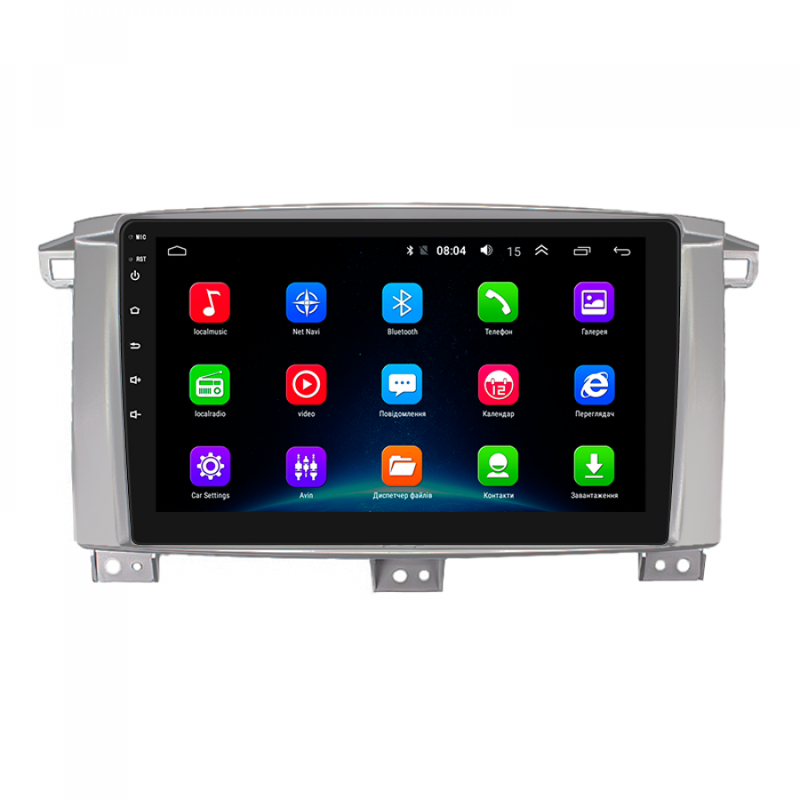 Штатная магнитола Lesko для Toyota Land Cruiser 100 Series Рестайлинг 1 2002-2005 экран 9" 4/64Gb 4G Wi-Fi GPS Top