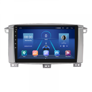 Штатная магнитола Lesko для Toyota Land Cruiser 100 Series Рестайлинг 1 2002-2005 экран 9" 6/128Gb 4G Wi-Fi GPS Top