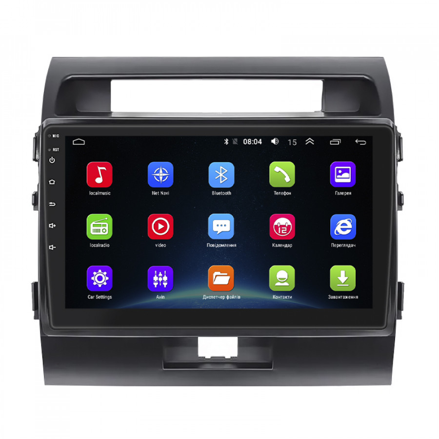 Штатная магнитола Lesko для Toyota Land Cruiser 200 Series 2007-2012 экран 10" 2/32Gb Wi-Fi GPS Base