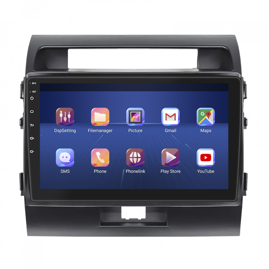 Штатная магнитола Lesko для Toyota Land Cruiser 200 Series Рестайлинг 1 2012-2015 экран 10" 2/32Gb 4G Wi-Fi GPS Top