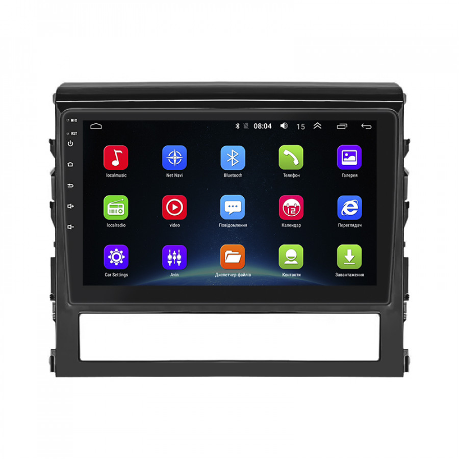 Штатная магнитола Lesko для Toyota Land Cruiser 200 Series Рестайлинг 2 2015-2021 экран 9" 2/32Gb Wi-Fi GPS Base