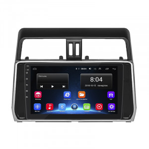Штатная магнитола Lesko для Toyota Land Cruiser Prado 150 Series Рестайлинг 2 2017-2020 экран 10" 2/32Gb Wi-Fi GPS Base