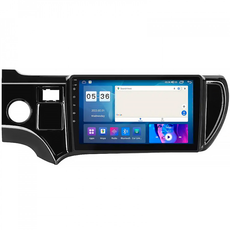 Штатная магнитола Lesko для Toyota Prius c I 2011-2015 экран 9" 4/64Gb CarPlay 4G Wi-Fi GPS Prime