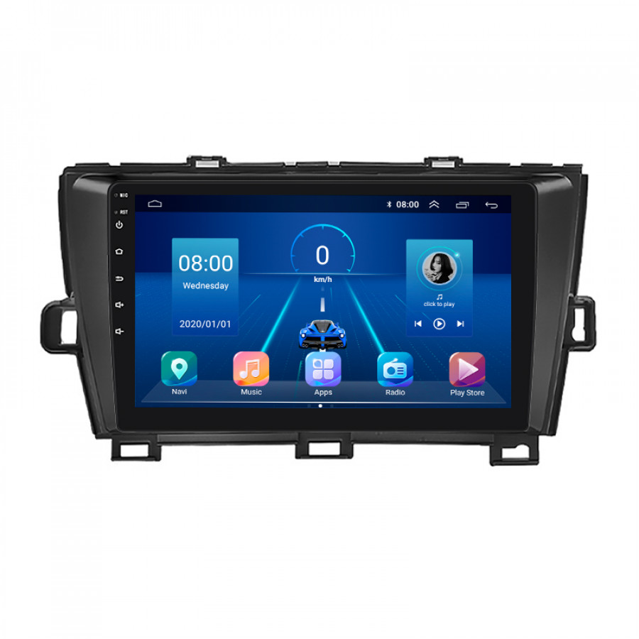 Штатная магнитола Lesko для Toyota Prius III Рестайлинг (XW30) 2011-2015 экран 9" 4/64Gb 4G Wi-Fi GPS Top