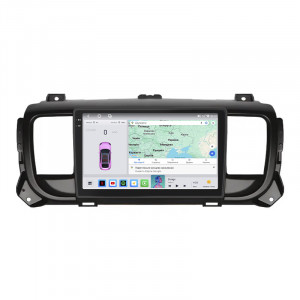 Штатная магнитола Lesko для Toyota ProAce II 2016-н.в. экран 9" 4/64 QLED CarPlay 4G Wi-Fi GPS 360 Prime