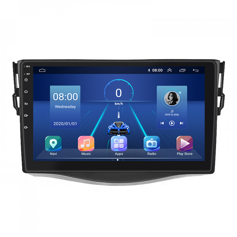 Штатная магнитола Lesko для Toyota RAV4 III (XA30) 2006-2012 экран 9" 4/64Gb 4G Wi-Fi GPS Top
