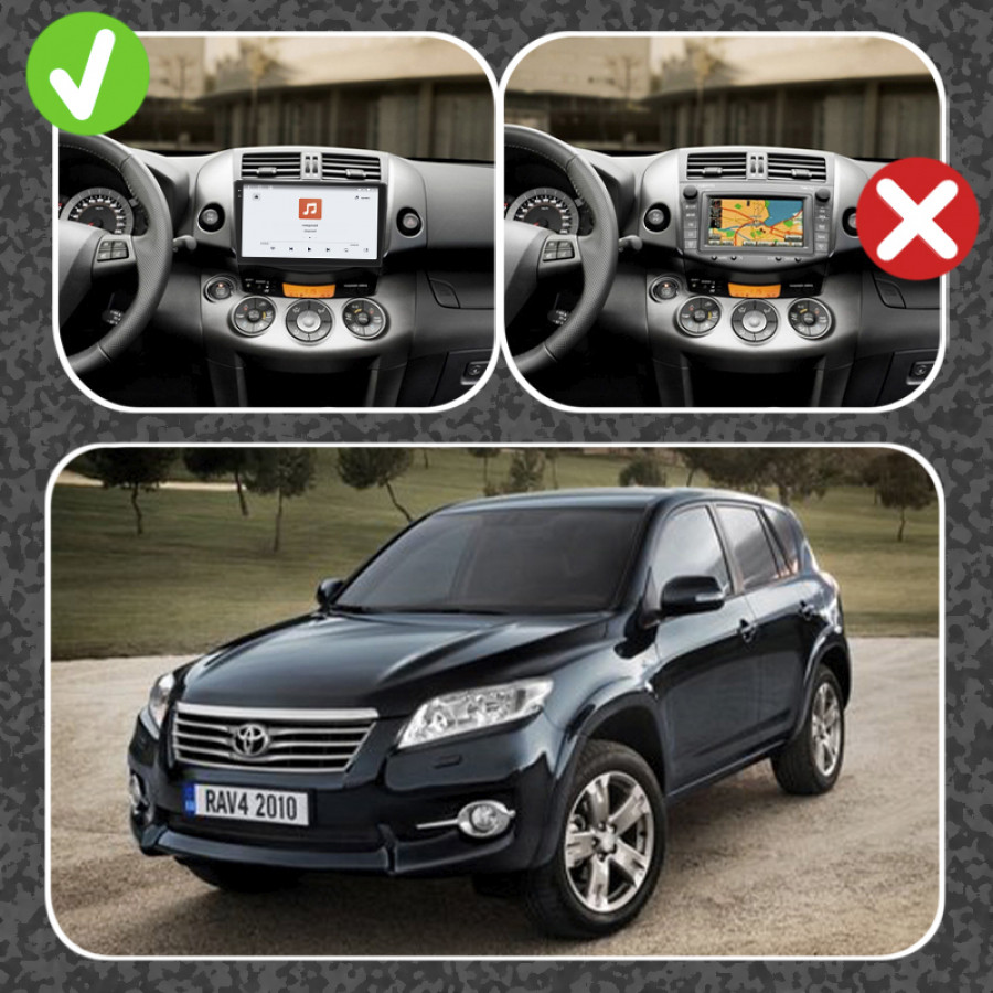 Штатная магнитола Lesko для Toyota RAV4 III (XA30) Рестайлинг 2010-2016 экран 9" 4/64 QLED CarPlay 4G Wi-Fi GPS 360 Prime