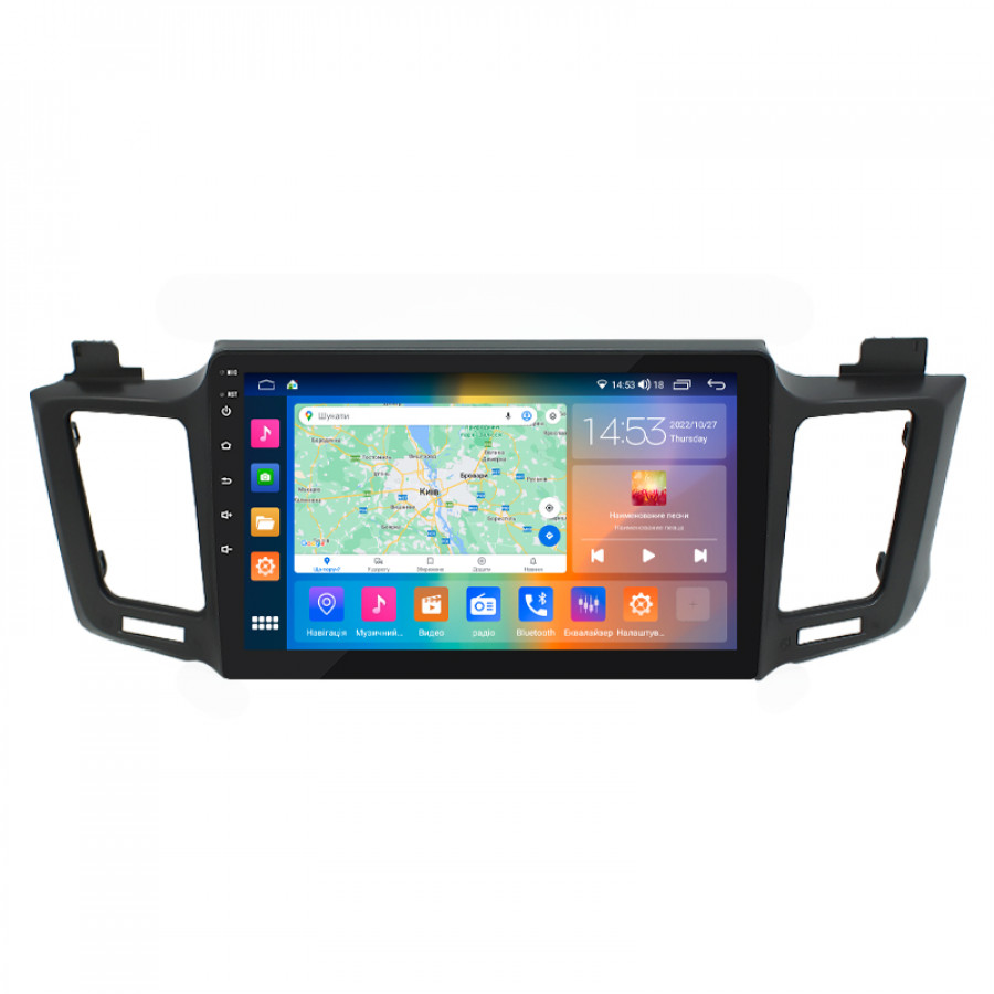 Штатная магнитола Lesko для Toyota RAV4 IV (CA40) 2012-2015 экран 10" 2/32Gb CarPlay 4G Wi-Fi GPS Prime