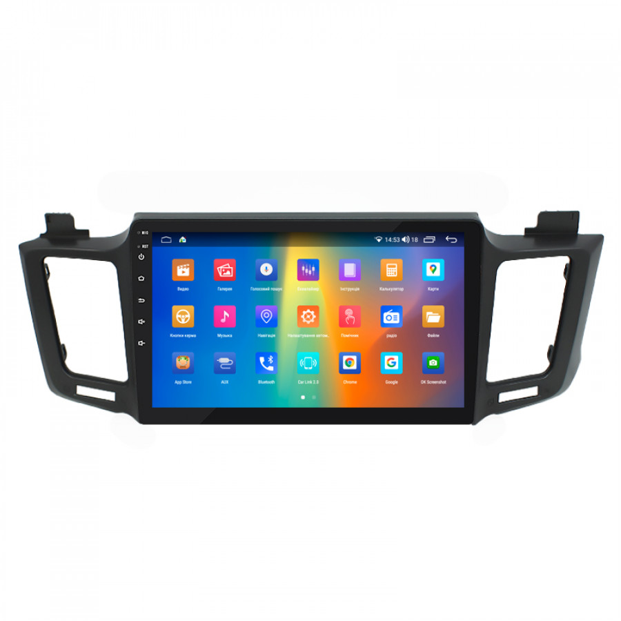 Штатная магнитола Lesko для Toyota RAV4 IV (CA40) 2012-2015 экран 10" 2/32Gb CarPlay 4G Wi-Fi GPS Prime