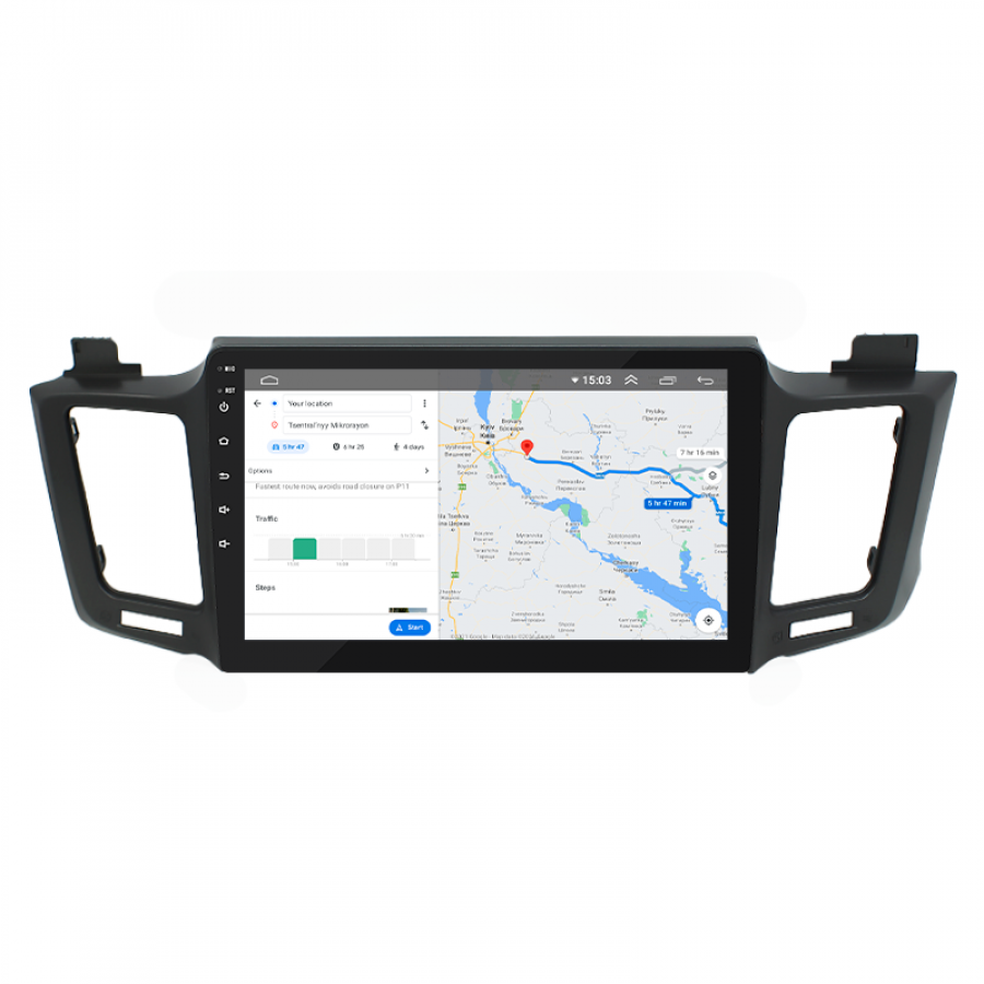 Штатная магнитола Lesko для Toyota RAV4 IV (CA40) 2012-2015 экран 10" 2/32Gb 4G Wi-Fi GPS Top