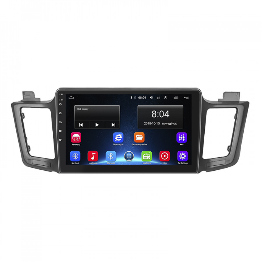 Штатная магнитола Lesko для Toyota RAV4 IV (CA40) Рестайлинг 2015-2019 экран 10" 2/32Gb Wi-Fi GPS Base