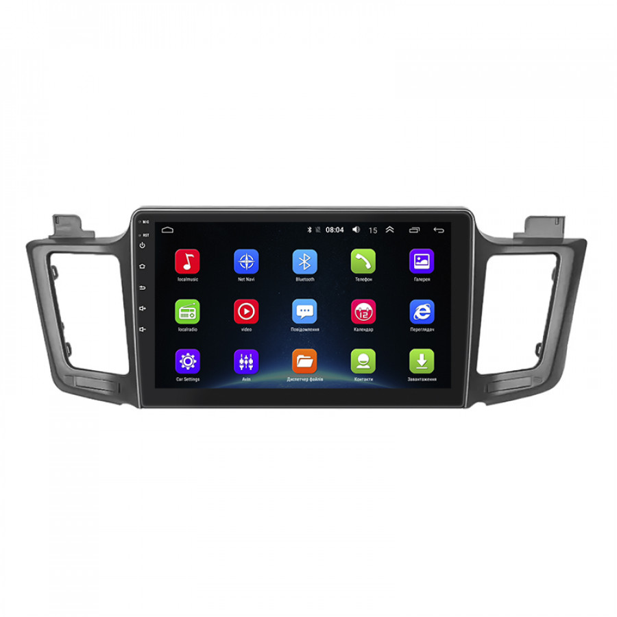 Штатная магнитола Lesko для Toyota RAV4 IV (CA40) Рестайлинг 2015-2019 экран 10" 2/32Gb Wi-Fi GPS Base